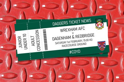 Dagenham And Redbridge Fc Ticket News Wrexham Afc