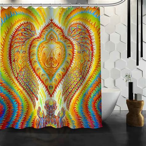 Custom Alex Grey Shower Curtain Bathroom Products Creative Polyester Home Shower Curtain