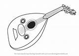 Lute Mandolin Draw Drawing Step Drawings Drawingtutorials101 Previous Paintingvalley sketch template