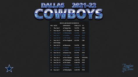 Printable Cowboys Schedule Printable Word Searches