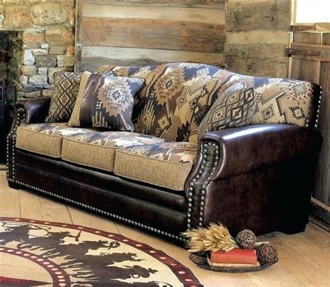 Western Leather Sofa Sleeper Baci Living Room Modern Southwestern