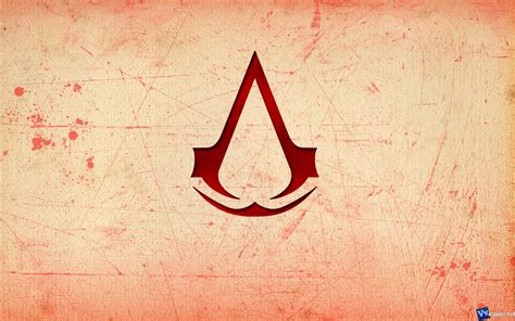 Wallpaper Gambar Ilustrasi Merah Teks Logo Lingkaran Assassin