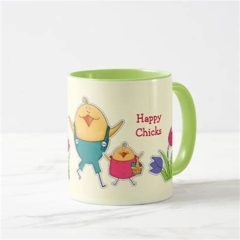 Funny Easter Chicks Design Easter T Mug For Kids With Personalized