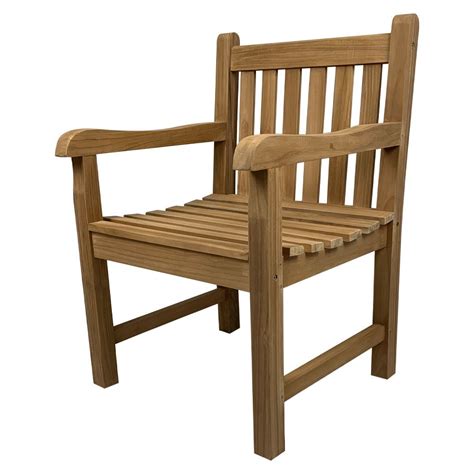Outdoor Furniture Solid Teak Wood Arm Chair Reduced