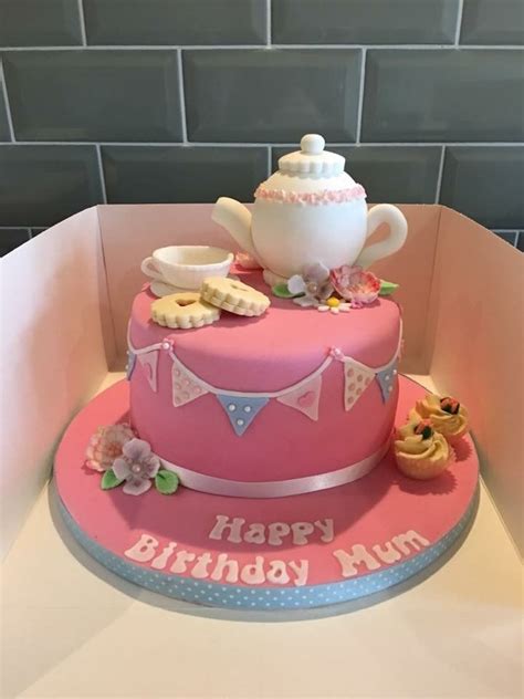 Vintage Tea Party Cake All Decorations Are Edible And Handmade By Me💗