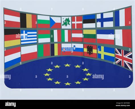 Mitgliedstaaten Der Europäischen Union Fahnen Banner Logos Alle Eu
