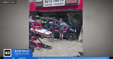 Car Crashes Into Bronx Building 1 Person Seriously Hurt Cbs New York