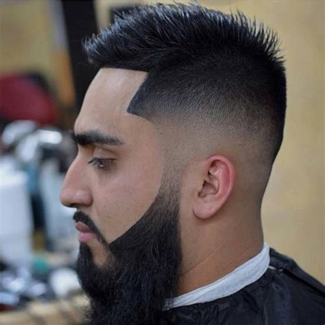 Bald Fade With Beard Hairstyle Simple