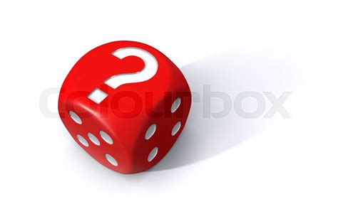 Red Question Mark Dice Stock Image Colourbox
