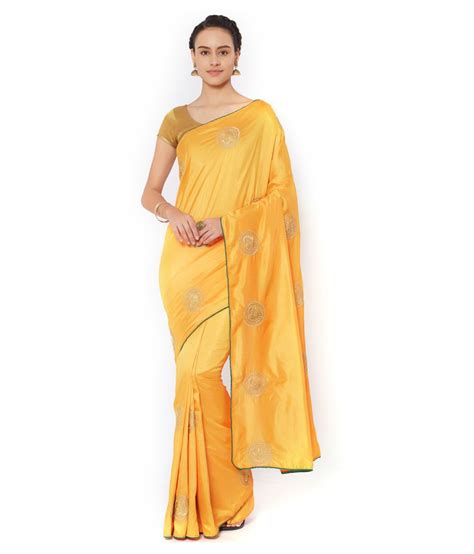 kvsfab yellow bangalore silk saree buy kvsfab yellow bangalore silk saree online at low price