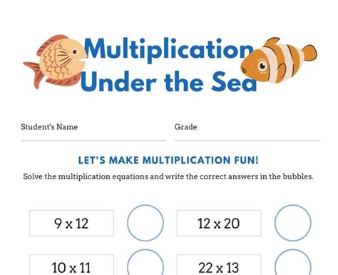 Multiplication Games Class 5 Maths Activity Worksheet