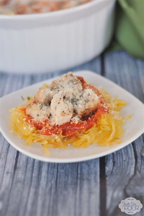 Throw in some savory sautéed garlic and spinach and we have some serious magic going on here. {Food Contributor} Chicken Parmesan Spaghetti Squash ...