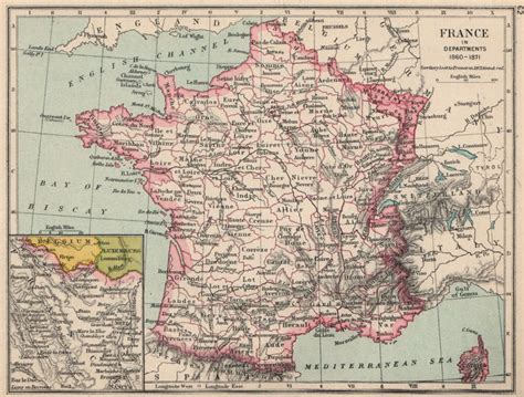 Hundred Years War English Conquests In France 1429 1907 Old Antique Map