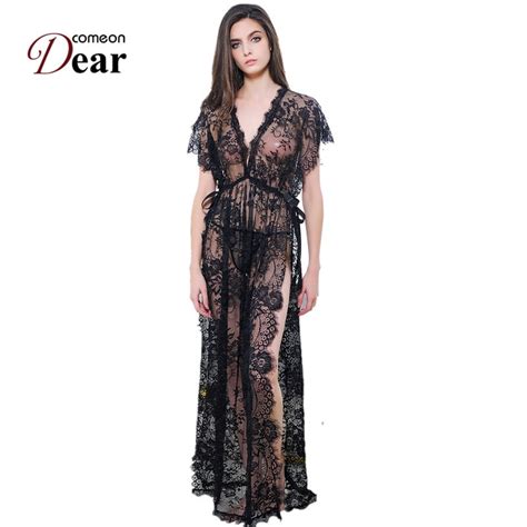 Rj80262 Comeondear Spellbound All Of Lace Sexy Nightdress Mesh Solid