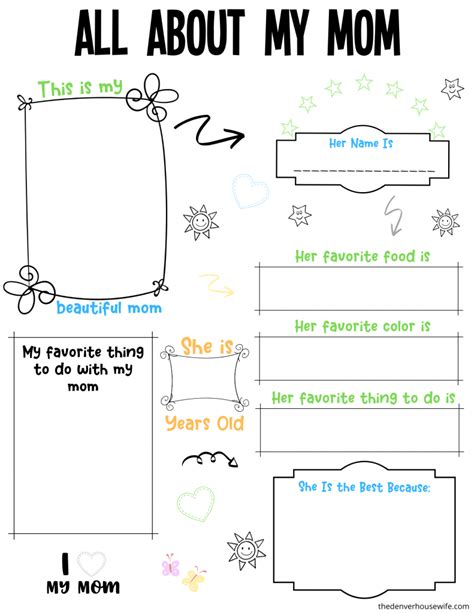 All About Mom Printables Printables For Mothers Day Fun