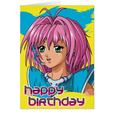 Maybe you would like to learn more about one of these? Anime Girl Birthday Card | Zazzle.com