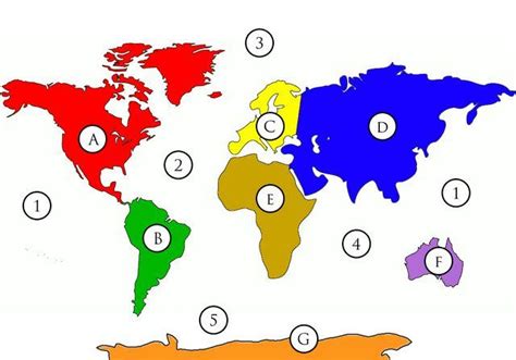 Continents And Oceans Fill In Blank Map Blank World Map Continents And Oceans Labeling