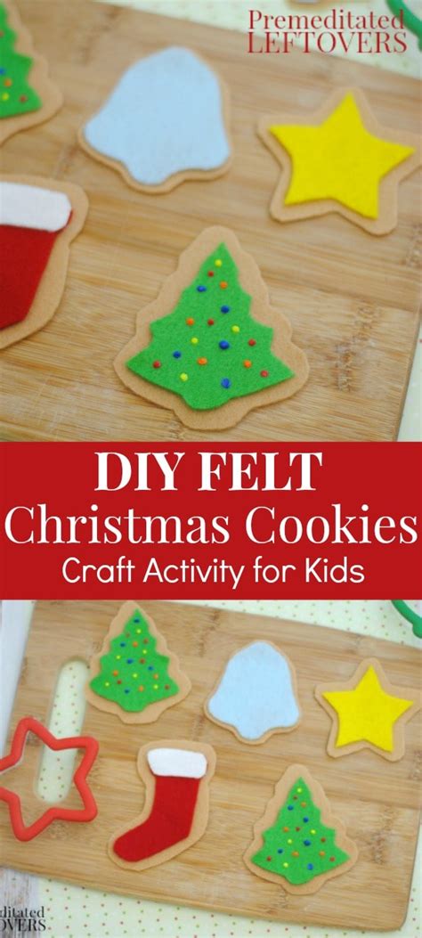 Felt Christmas Cookies Craft For Kids Tutorial