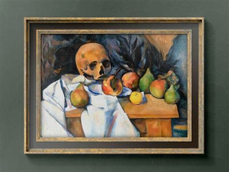 Paul CÉzanne Still Life With Skull 19th Century Etsy Uk
