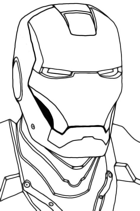 Colorea Tus Dibujos Mascara De Iron Man Para Colorear Y Pintar