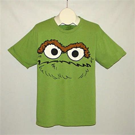 SESAME STREET Oscar The Grouch Green T Shirt Adult L EBay