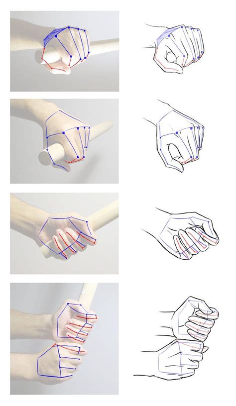 Hands Pose Anatomy Reference Tutorial Perspective Fist Art Reference Poses Drawing