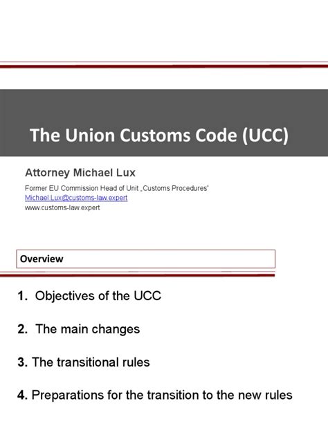 The Union Customs Code Ucc Pdf Customs License