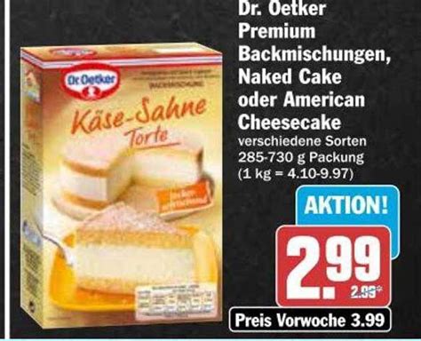 Dr Oetker Premium Backmischungen Naked Cake Oder American Cheesecake