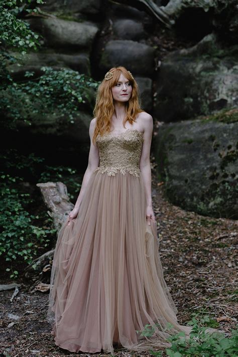 Evening dress mini with a full skirt and corset bodice. Into The Woods: Non Traditional Bridal Fashion by Joanne ...