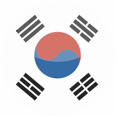 South Circle Gloss Flag Korea Icon Download On Iconfinder