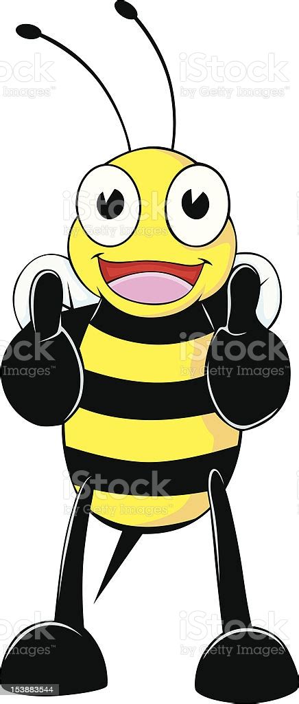 Happy Boy Bee With Two Thumbs Up Stock Illustration
