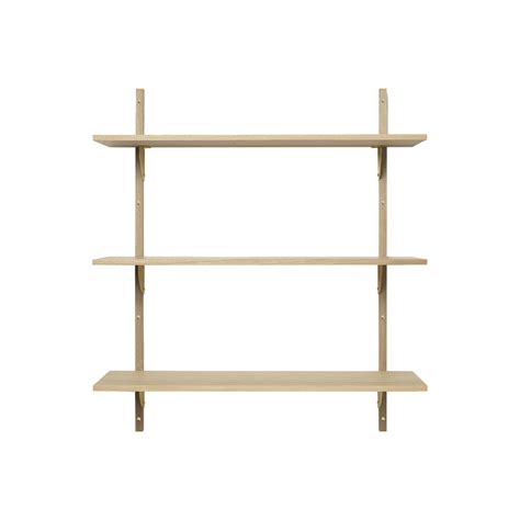 Sector Triple Wide Oak Brass - Gessato Design Store