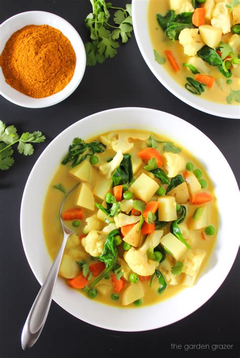 The earlier version of soup curries. Vegan Coconut Curry Soup (30 minute) | The Garden Grazer