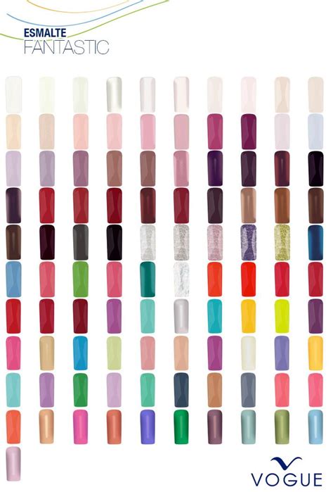 Color Esmalte Vogue Fantastic Carta De Colores Manicure Y Pedicure Color De Uñas
