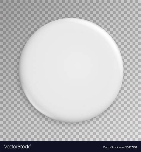 Blank White Badge Realistic Royalty Free Vector Image