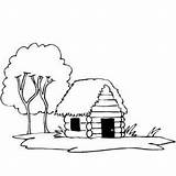 Cabin Log Coloring Cabins Drawing Printable Template Woods Places Sketch Mountain Logs Getdrawings sketch template