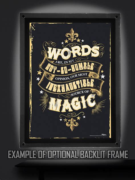 Many fictional magical creatures exist in the series. Harry Potter (Magic Words) MightyPrint Wall Art
