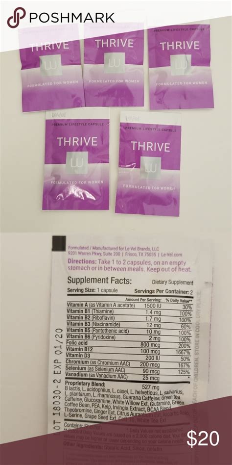 Thrive Womens Capsules 5 Packets Of Thrive Womens Capsules The Human Jumper Cables In Capsule