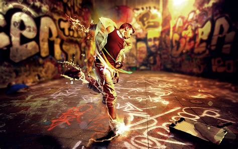 Dance Movement Boy Graffiti Rhythm Energy Music Style Creative Hd