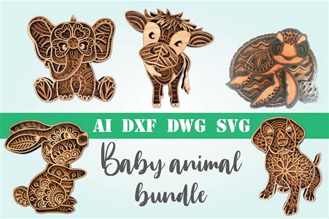 3d Mandala Animals Svg For Silhouette Free Layered Svg Files Kulturaupice