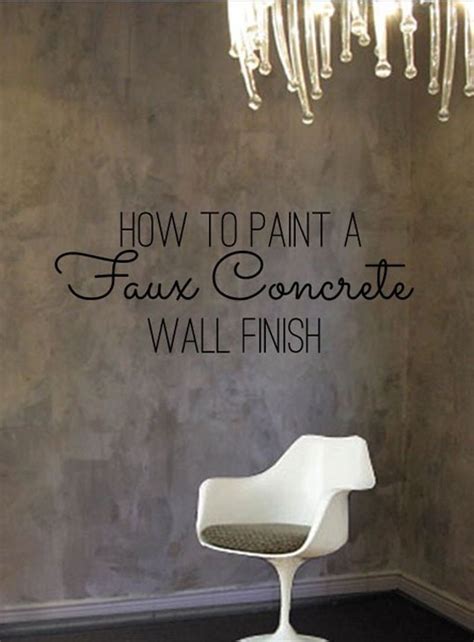 Diy Home Decor How To Paint A Faux Concrete Wall Finish с