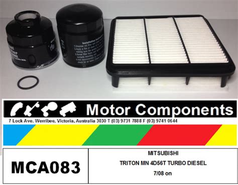 Mitsubishi Triton 25l Turbo Diesel Ml Mn 4d56t Filter Kit Air Oil Fue