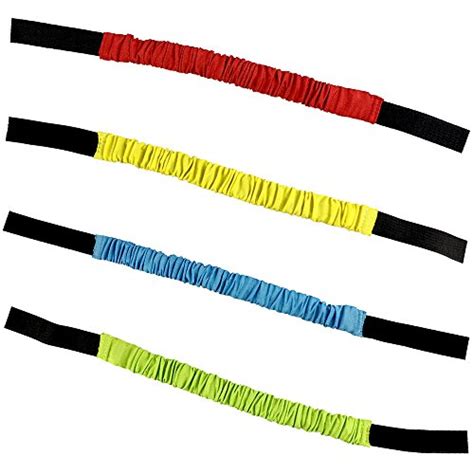 Zxsweet 8pcs 3 Legged Race Bands Elastic Tie Rope With 4 Assorted Colors Perfect For Relay Race