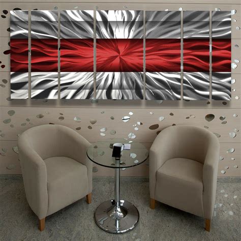 Buy original art worry free with our 7 day money back guarantee. Metal Wall Art Modern Contemporary Abstract Sculpture Red ...