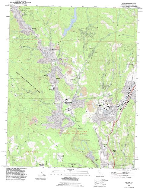 Felton Topographic Map Ca Usgs Topo Quad 37122a1