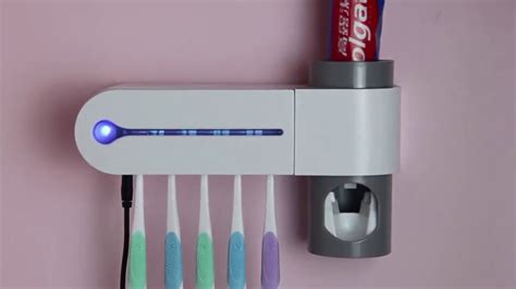 Toothbrush Holder W Built In Uv Sterilization Function Youtube