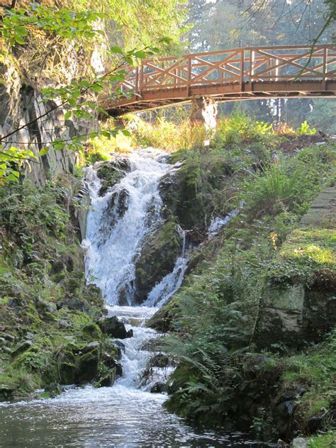 Free Images Landscape Tree Rock Waterfall Creek Plant Bridge