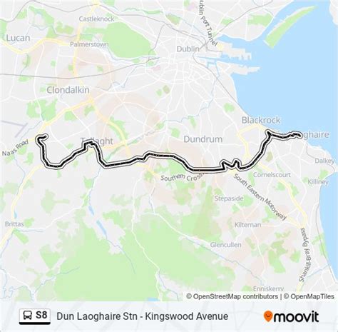 S8 Route Schedules Stops And Maps Kingswood Avenue‎→dun Laoghaire Stn