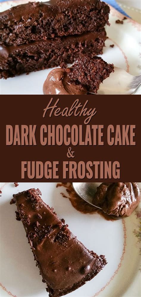 Healthy Dark Chocolate Cake And Fudge Frosting The Curious Stones