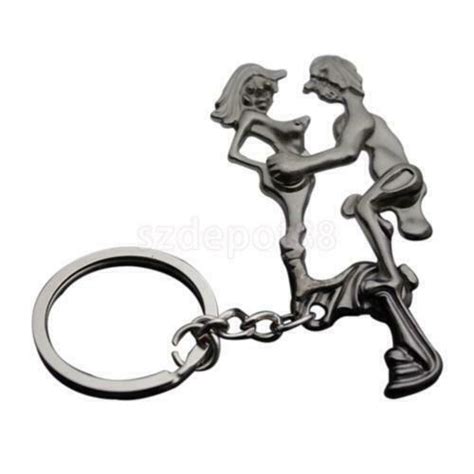 Sex Position Funny Lovers Moveable Metal Keychain Keyring For Sale